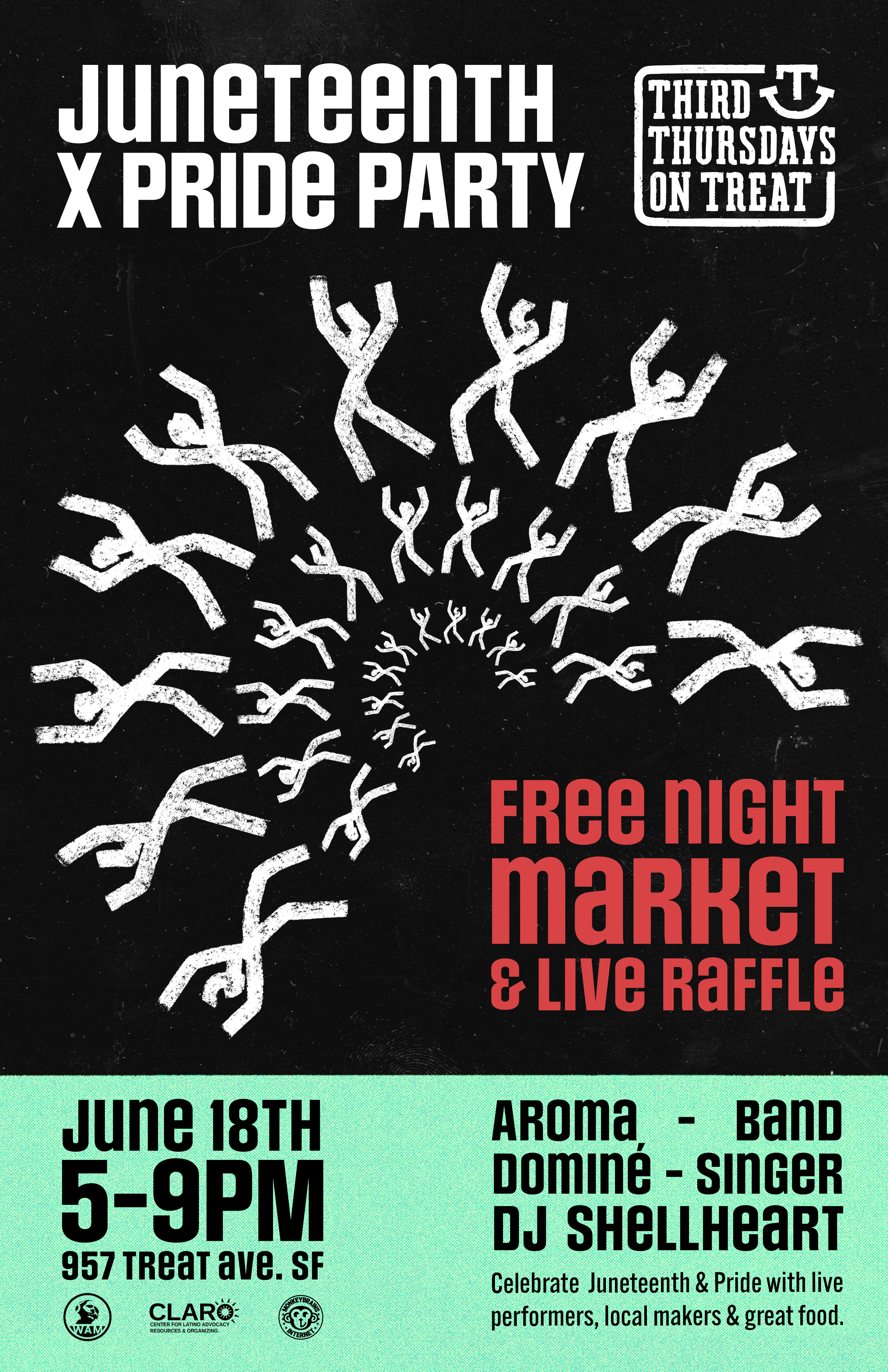 THIRD THURSDAYS ON TREAT FREE NIGHT MARKET, LIVE RAFFLE, DJs, AND ACROBATS